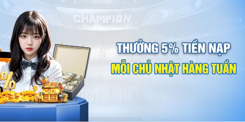 Nạp tiền 69VN vào chủ nhật, nhận ngay 5%